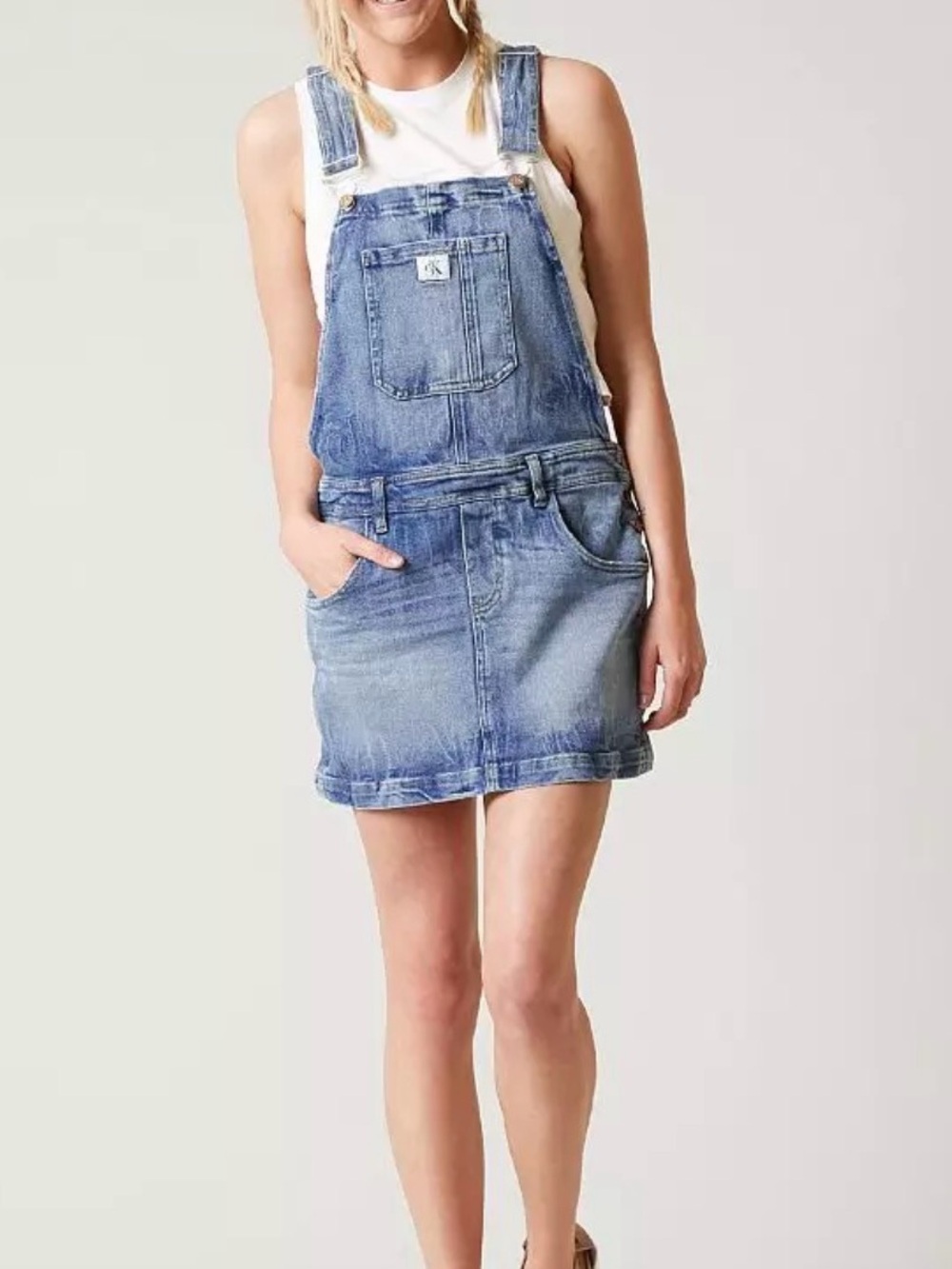 Calvin Klein Denim Overall Dress